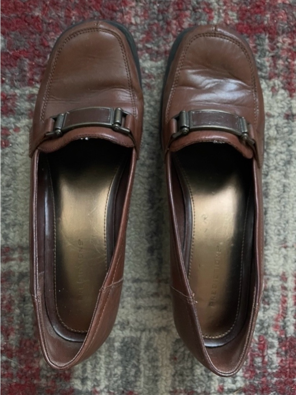 Brown Leather Slip-On Loafers